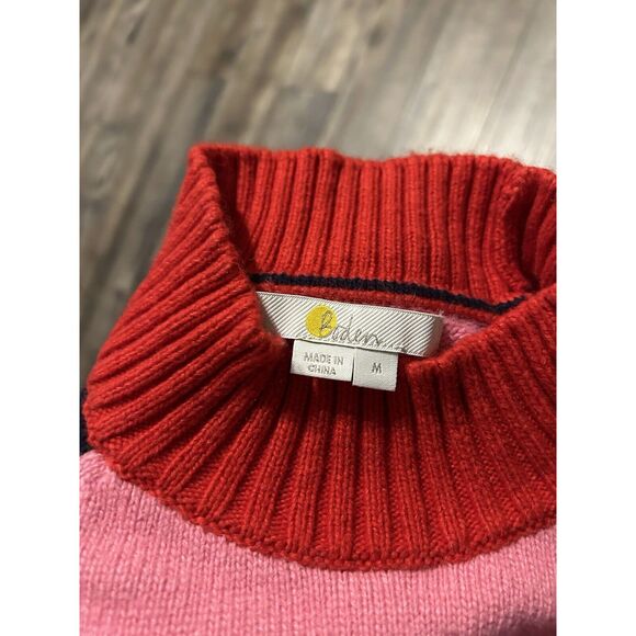 Boden Flora Sweater Wool Cashmere Blend Color Block Preppy Academia Comfy Cozy M - Picture 5 of 9
